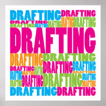 Colourful Drafting Print