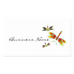 colourful dragonflies business cards