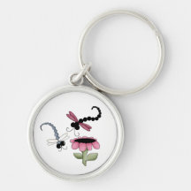 Colourful Dragonflies Keychain
