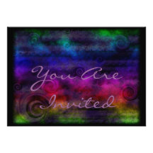 Colourful Dreamy Abstract Personalized Invitation