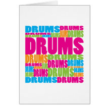 Colourful Drums Card