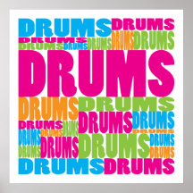 Colourful Drums Poster