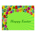 Colourful Easter Eggs Post Card