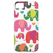 Colourful elephant kids pattern iphone case iPhone