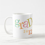 Colourful excitement graduation class year custom mug