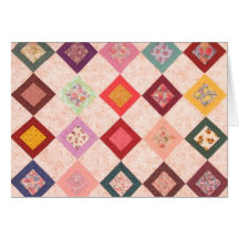 Colourful Fabrics Pattern Greeting Card