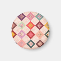 Colourful Fabrics Pattern Refrigerator Magnets