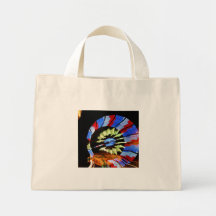 Colourful fair ride neon light photograph canvas bags