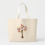 Colourful Fall Tree Canvas Bags
