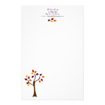 Colourful Fall Tree Personalized Stationery