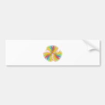 colourful feather bumper sticker