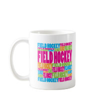 Colourful Field Hockey Coffee Mugs