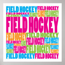 Colourful Field Hockey Print