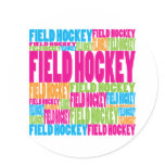 Colourful Field Hockey stickers