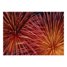Colourful Fireworks, Canada Day Personalized Announcements