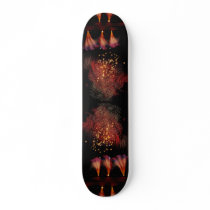 Colourful fireworks in celebration skate deck