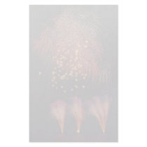Colourful fireworks in celebration stationery design