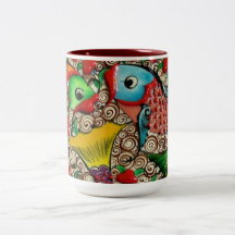 Colourful Fish Design Mug