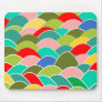 Colourful Fish Scale Pattern Mouse Pads