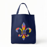 Colourful Fleur De Lis Canvas Women's Tote Bag