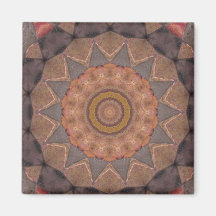 Colourful Floor Tiles Kaleidoscope 11 Fridge Magnet