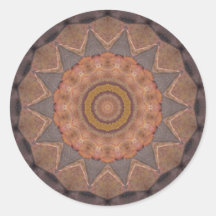 Colourful Floor Tiles Kaleidoscope 11 Round Stickers