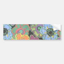 Colourful Floral Bookmark Bumper Stickers