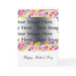 colourful floral mother's day photo card