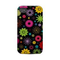 Colourful Floral Pattern Design iPhone 4 Case