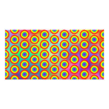 Colourful Floral Pattern. Rainbow Colours. Photo Card