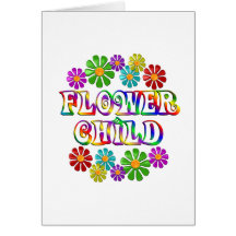 Colourful Flower Child Greeting Cards