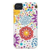 Colourful Flowers Case-Mate Case-Mate iPhone 4 Case