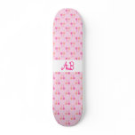 Colourful flowers. Pink and Orange Pattern. Custom skateboards
