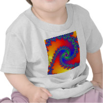 Colourful Fractal Spiral: Tshirts