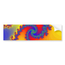 Colourful Fractal Spirals: Bumper Sticker