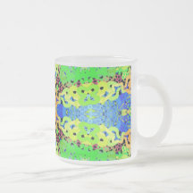 Colourful frosted glass mug