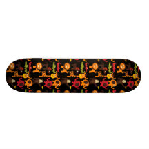 Colourful Fun Cute Jungle Village Safari Zoo Anima Skate Deck