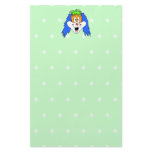 Colourful fun happy clown. Dog cartoon. Custom stationery