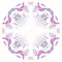 Colourful fun pattern. White, Purple, Orange. Photo Sculpture