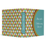 Colourful Funky Retro Pattern 2" Binder