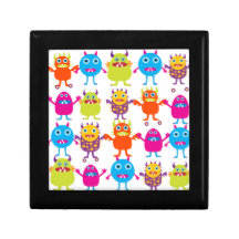 Colourful Funny Monster Party Creatures Bash Jewelry Boxes