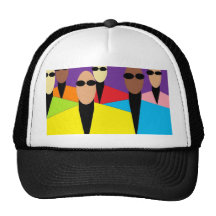 Colourful gang mesh hat
