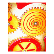 Colourful Gear Art Print Custom Letterhead