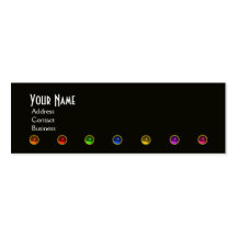 COLOURFUL GEM STONES BLACK  WHITE PINK MONOGRAM, BUSINESS CARD