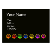 COLOURFUL GEM STONES BLACK WHITE PINK MONOGRAM, BUSINESS CARD TEMPLATE