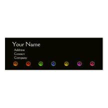 COLOURFUL GEM STONES BLACK  WHITE RED MONOGRAM, BUSINESS CARD TEMPLATE