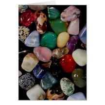 Colourful Gem Stones Greeting Card