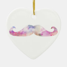 Colourful gentelman moustaches hipsters christmas ornament