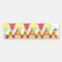 Colourful geometric Pattern Bumper Stickers