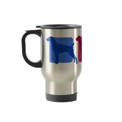 Colourful German Shorthaired Pointer Silhouettes Coffee Mugs by MenagerieMayhem